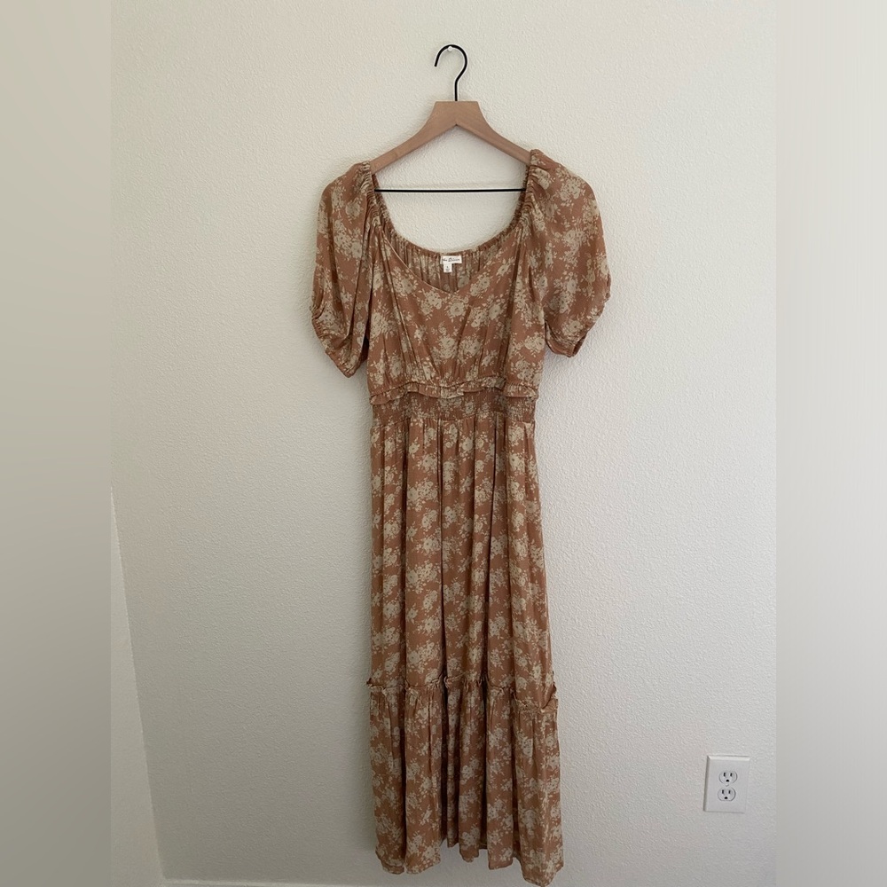 By the river floral maxi dress size large with lined skirt